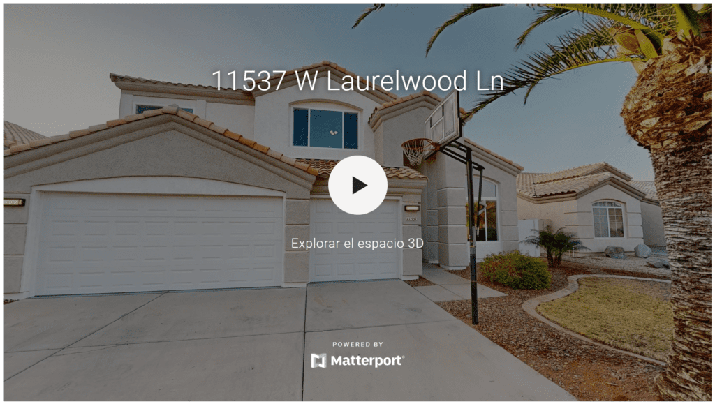 Interactive 3D virtual tour of a modern home interior, showcasing realistic walkthrough experience with dollhouse and floor plan views