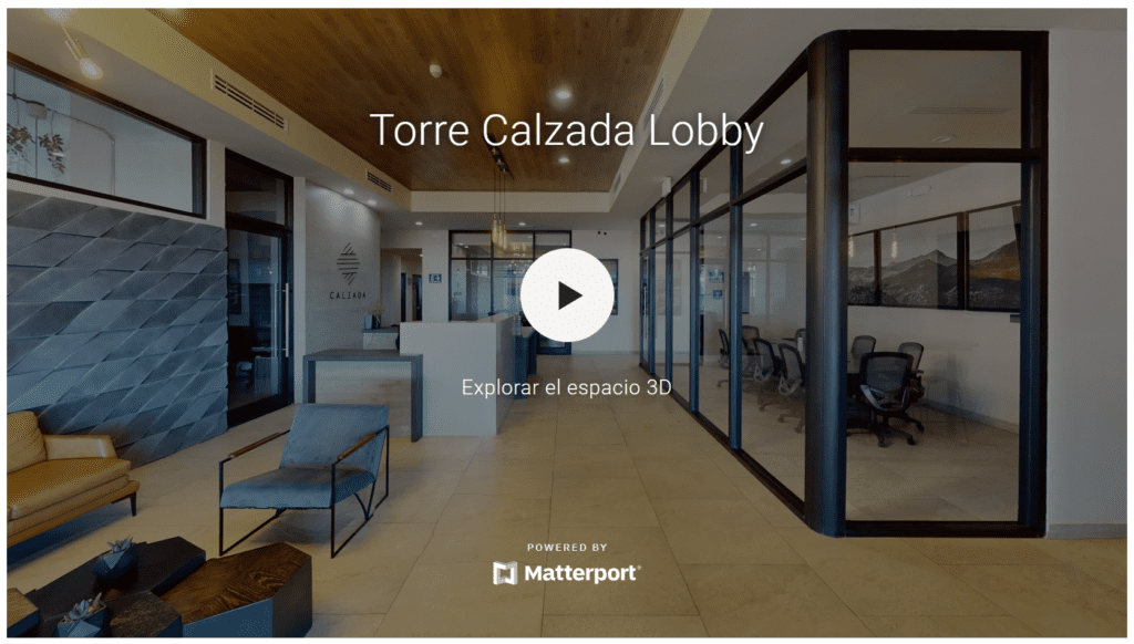 Hotel lobby featured in 3D virtual tour