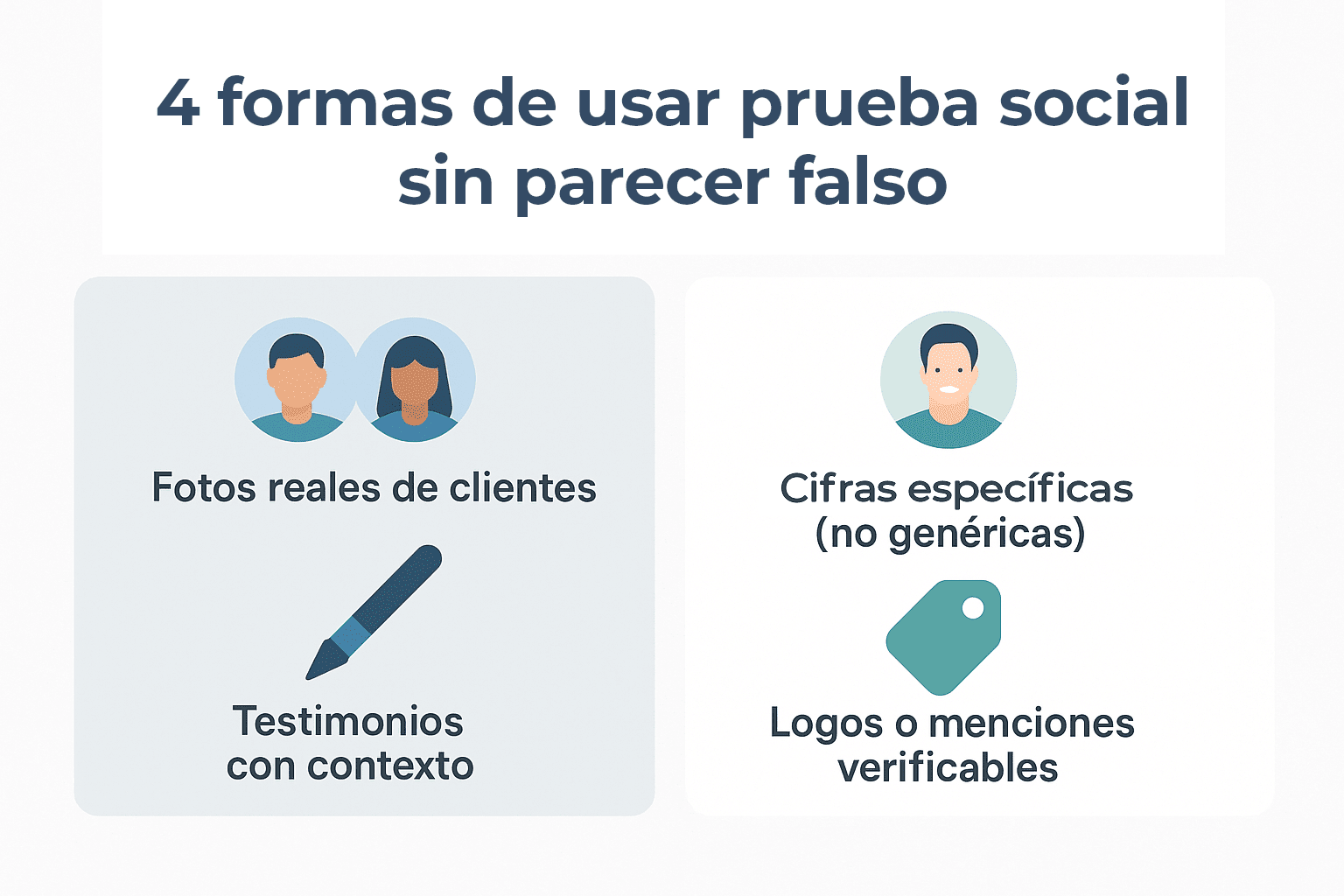 Cuatro claves visuales para mostrar prueba social sin perder credibilidad Formas visuales auténticas para mostrar prueba social sin parecer exagerado