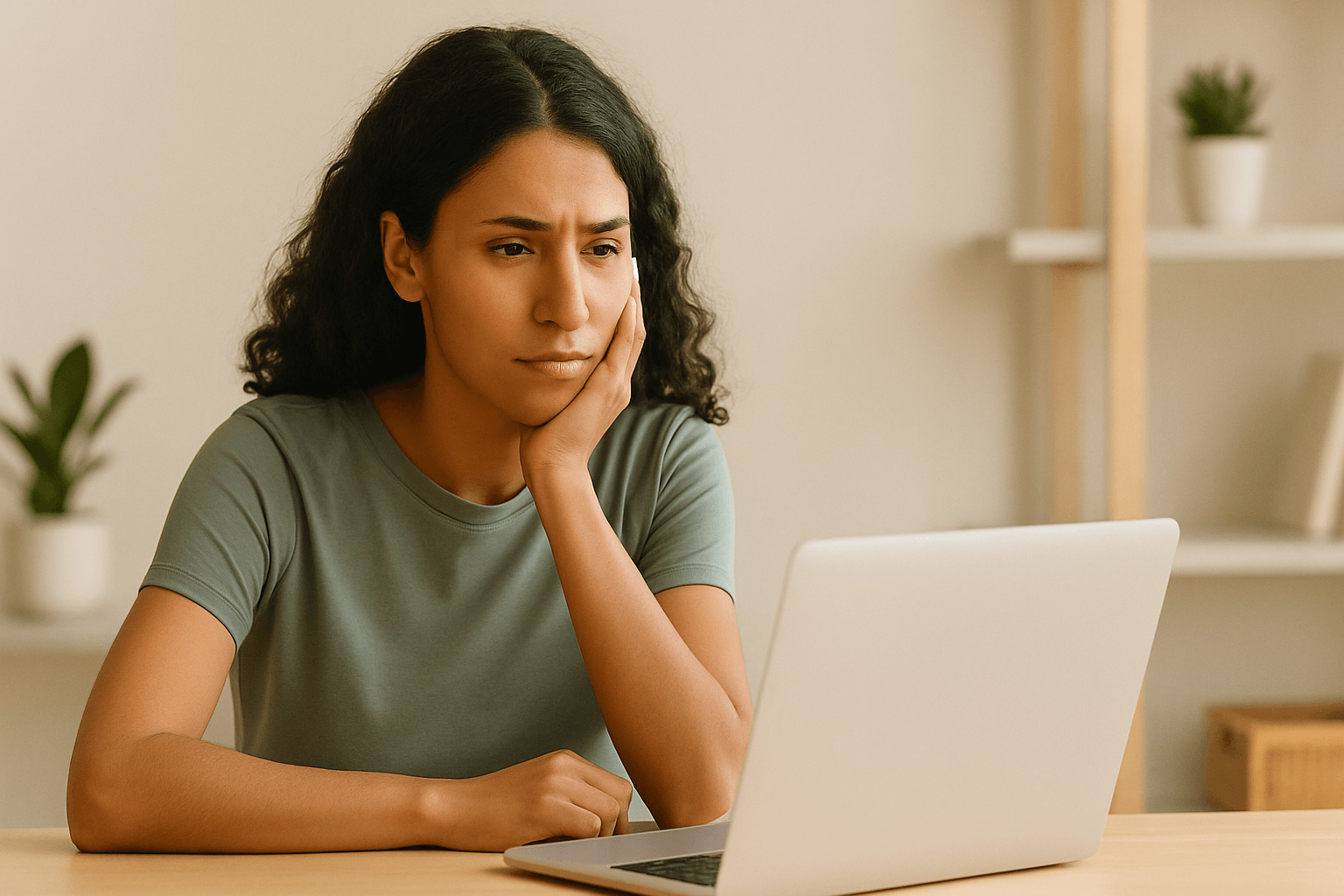 Cuando sabes que ofreces calidad, pero no vendes como esperas Emprendedora latina buscando mejorar su propuesta de valor online.