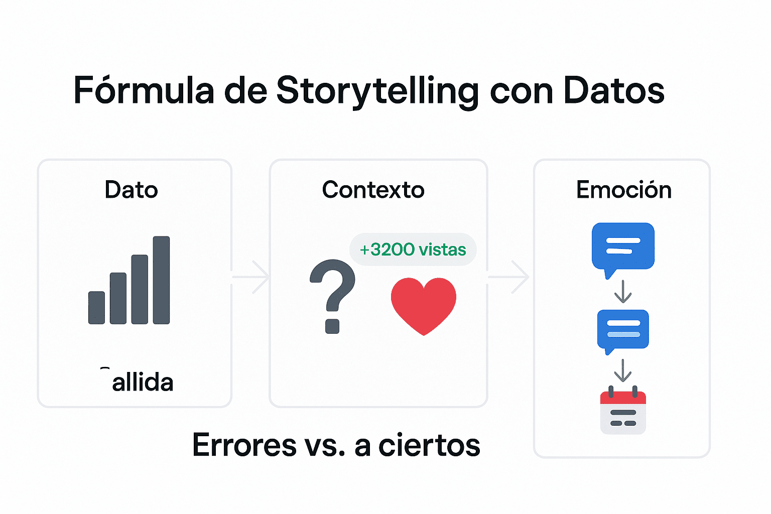 Errores comunes al usar datos como contenido
